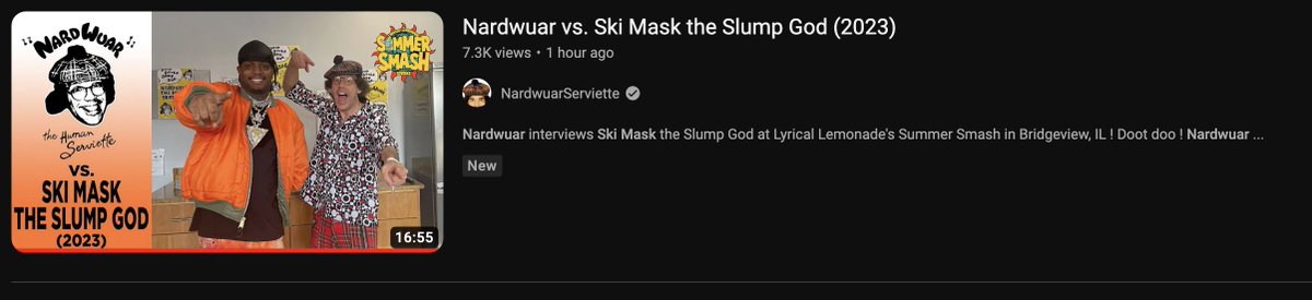 Finally after 5 years, we got a 2nd ski mask x nardwuar interview! It's just as good as the first one 🫶