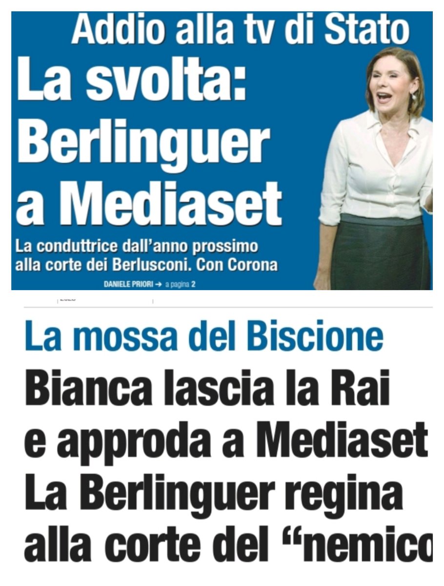 Dopo la volgarotta #Littizzetto, anche la #Berlinguer si vende a #Mediaset, dopo aver spruzzato ODIO per anni. Eh sì, Vespasiano aveva ragione. Per queste Sinistre PECUNIA NON OLET. 🤑🤡