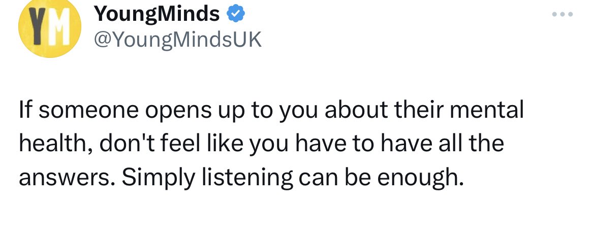 إذا شخص ما  بدء في الحديث والفضفضه عما بداخله، فلا تشعر أنه يتوجب عليك الحصول على جميع الإجابات، مجرد الاستماع له يمكن أن يكون كافيا. 🦻🏻….
(في الواقع في كثير من الاحيان قد لانحتاج اجابات بقدر ماتحتاج من يستمع اليك ويتعاطف ويهتم ويتفهم شعورك)