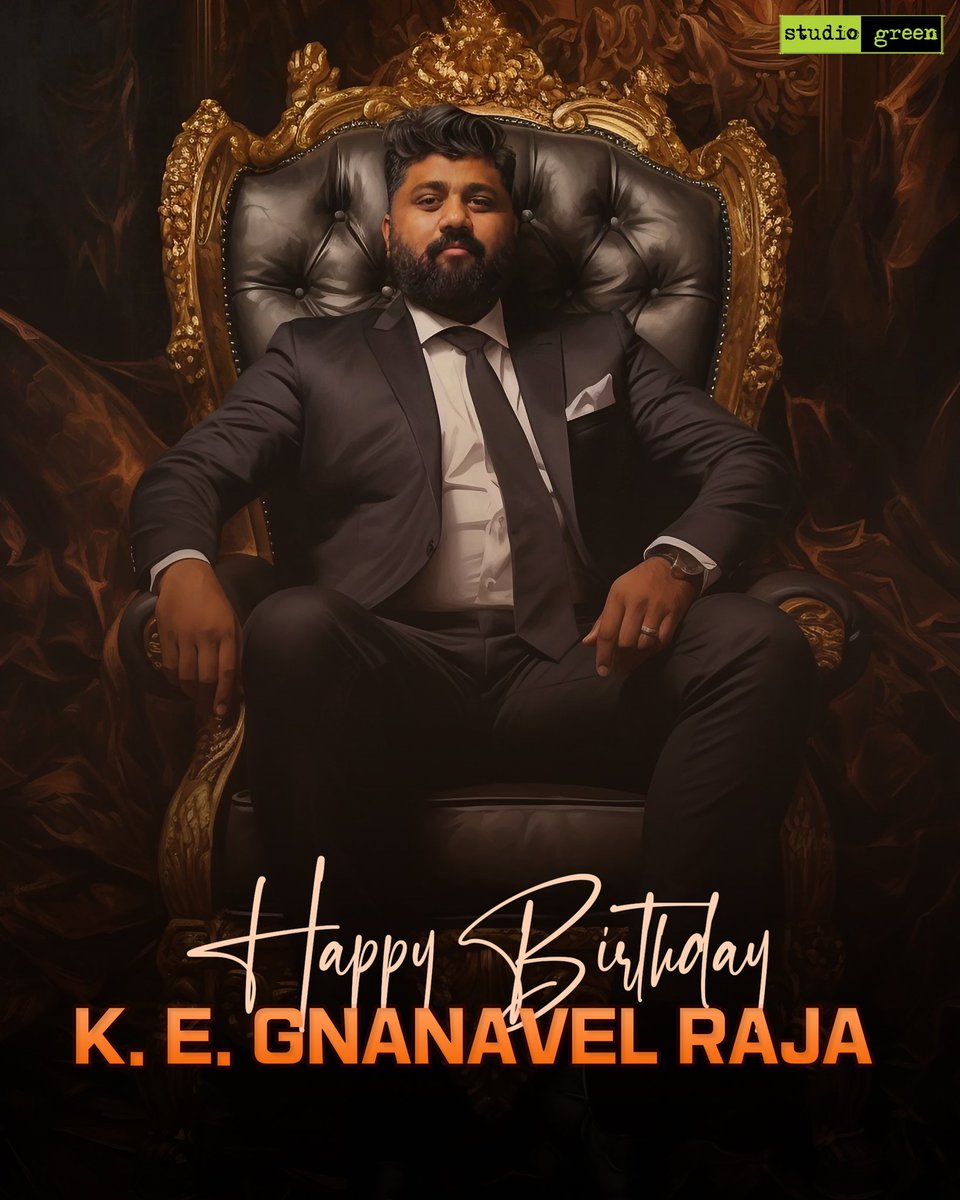 Happy Birthday to the most prolific Producer of highly expected films, @kegvraja of @StudioGreen2. Wishing his films a blockbuster success💐🔥🏆

#HappyBirthdayKEGnanavelraja 
#HBDKEGnanavelraja 
#StudioGreen