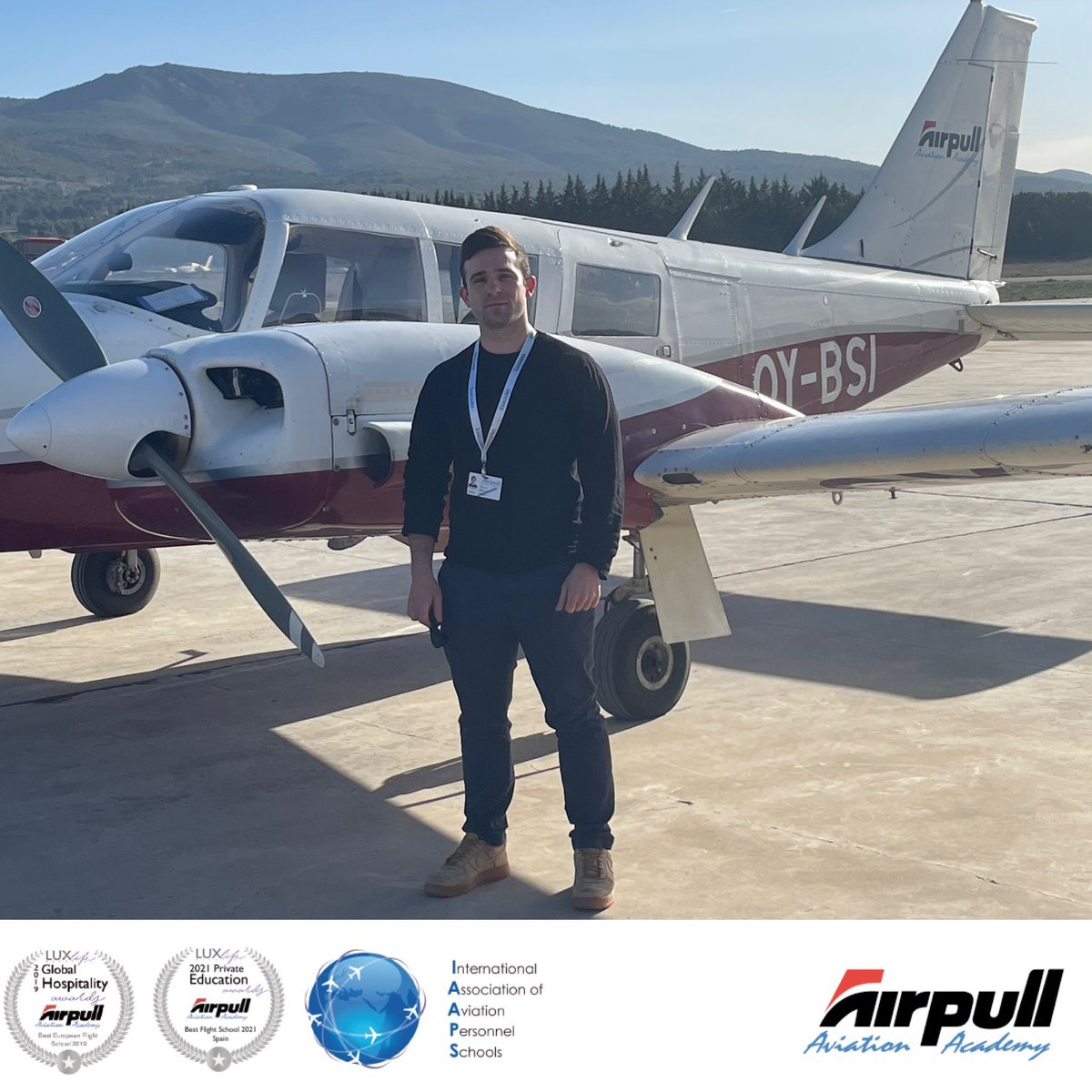 AirpullAviation's tweet photo. Enhorabuena,Jesús Bustos,por la obtención de tu licencia CPL(A) con habilitaciones MEP(land) IR(A) PBN.

Curso Integrado ATPL(A) 25/09
-Curso MATPL(A) 25/09

📩info@airpull.com
📞+34663348444

#piloto #cursodepilotoenvalencia #escueladepilotosenvalencia #airpullaviationacademy https://t.co/xDtQWCwtjH