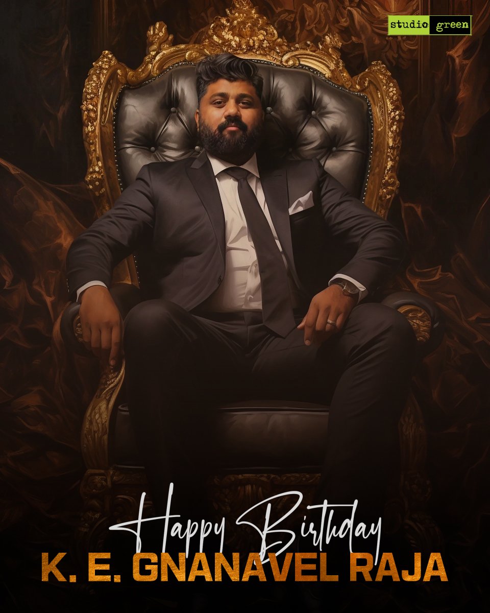 Happy Birthday to the most prolific Producer and a wonderful brother to me @kegvraja sir! Wishing his films a blockbuster success💐🔥🏆 #HappyBirthdayKEGnanavelraja #HBDKEGnanavelraja #StudioGreen @StudioGreen2