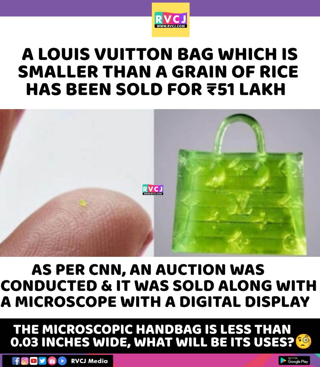 This 'Louis Vuitton' bag is smaller than a grain of rice