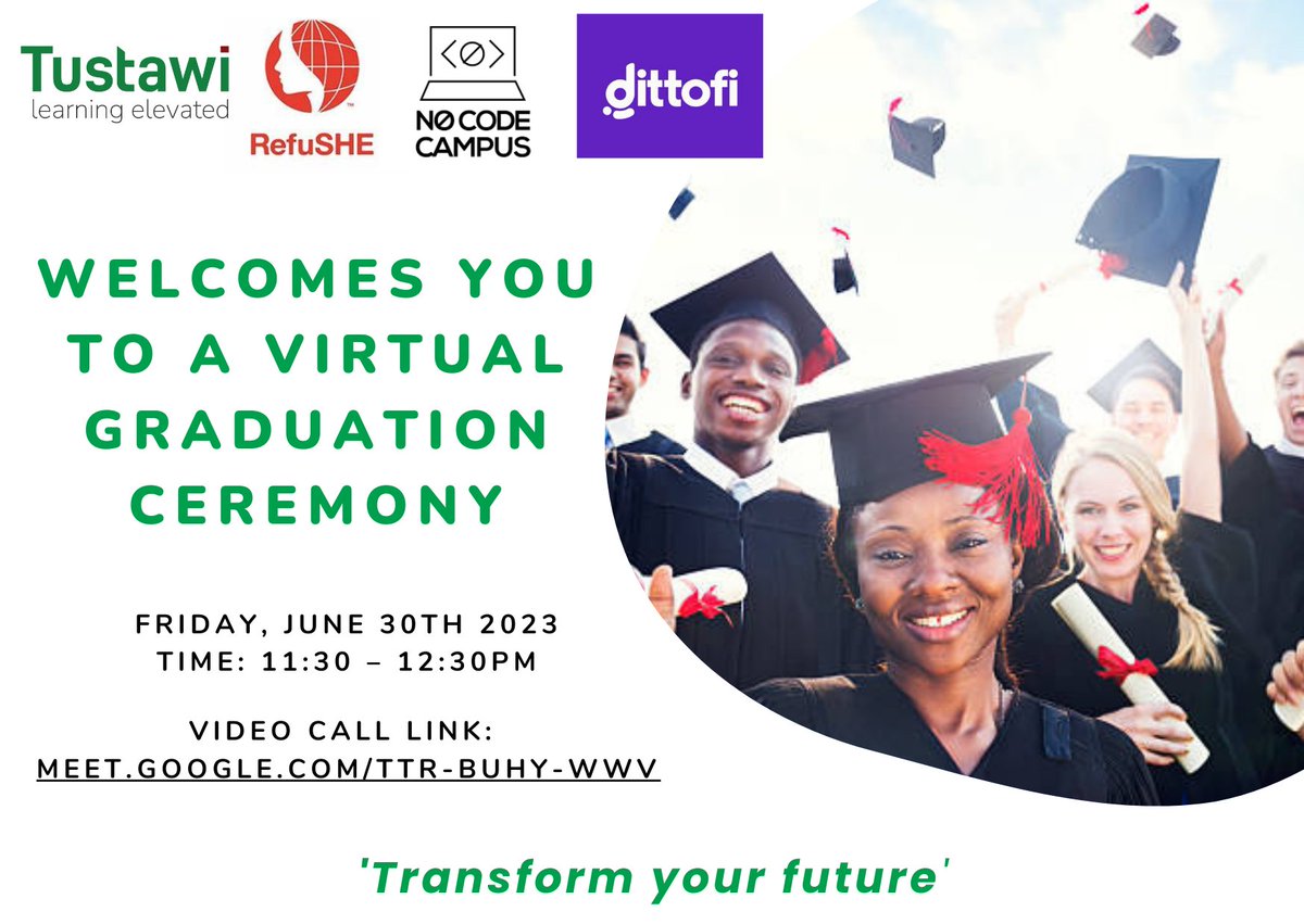 tustawi's tweet photo. π Celebrating a Milestone Achievement!
Today we proudly take part in the graduation ceremony for our first No Code Academy cohort, in collaboration with the remarkable learners from @WeAreRefuSHE
#NoCodeAcademy #RefuSHEgraduates #Empoweringthroughtechnology https://t.co/oplGCof0kz