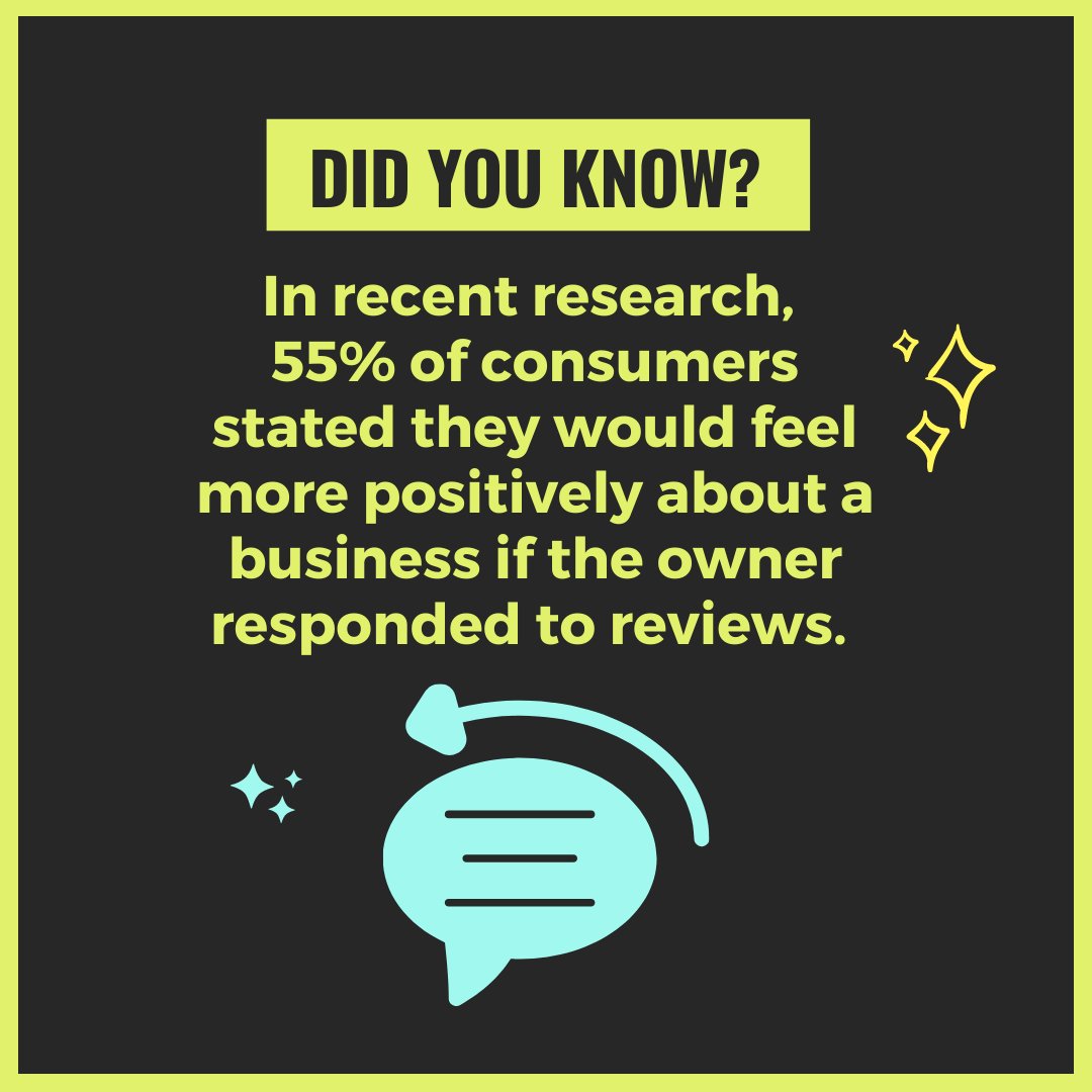 datamarkdigital's tweet image. 👏📝 Customer engagement matters!

 According to recent research, an impressive 55% of customers expressed that they would feel more positively about a business if the owner responded to reviews. 🌟

#SocialMedia #OnlineReviews #GoogleGuarantee #Marketing #DigitalMarketing