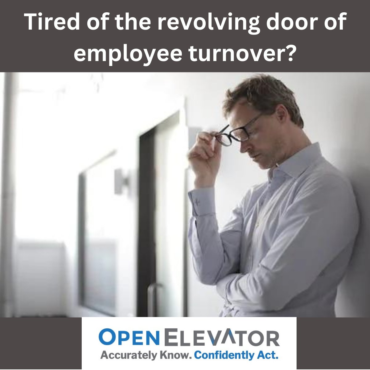 OpenElevator's tweet image. Tired of the revolving door of employee turnover?
OpenElevator can help.
We give you clear data-based answers to understand what your talent needs to stay with you, engaged and productive, for the long term.

Learn more @ OpenElevator.com

#management #business #hiring #hr