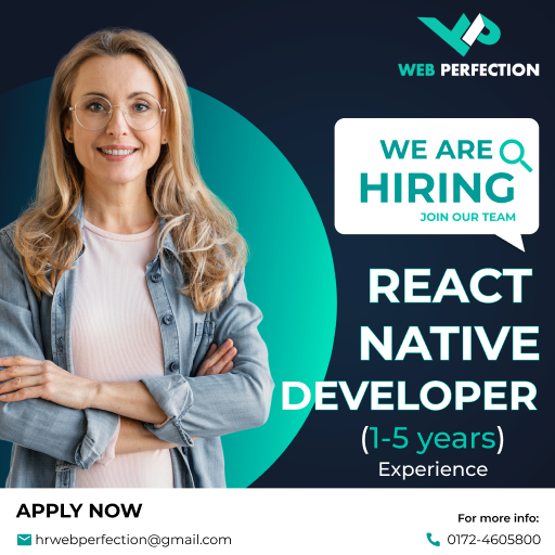 webperfection3's tweet image. Dear Jobseekers ,

Web Perfection Technology are hiring for #React_Native_Developer to join our esteemed organization .

Website :webperfection.co.in