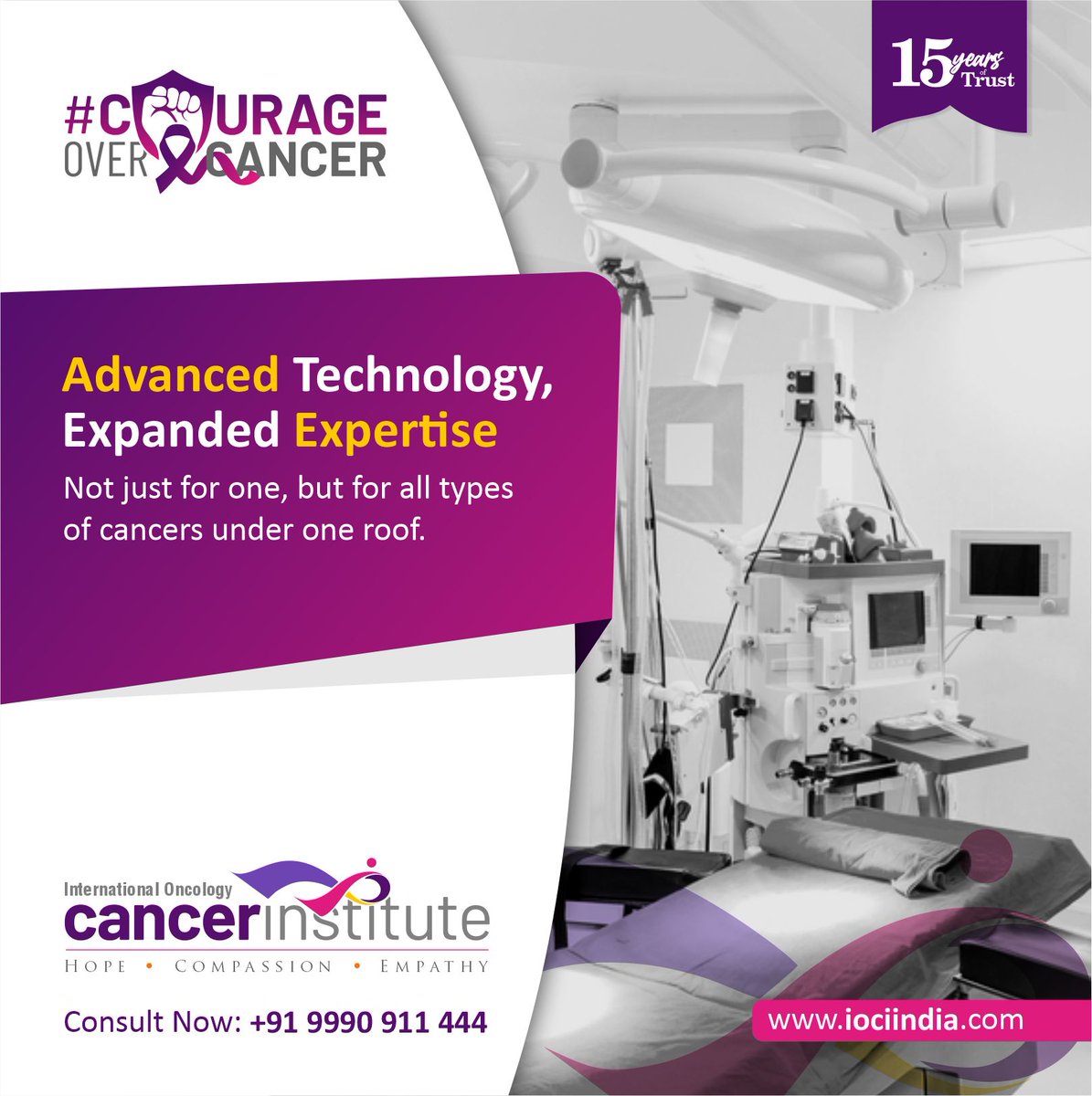IOCI_India's tweet photo. At IOCI, we bring together advanced technology and expanded expertise to provide comprehensive care for all types of cancers under one roof.
π: +91 9990911444
π: https://t.co/ZbrJgy7x9A
#IOCI #AdvancedTechnology #ExpandedExpertise #ComprehensiveCancerCare #CourgeOverCancer https://t.co/EvtqnIcFxx