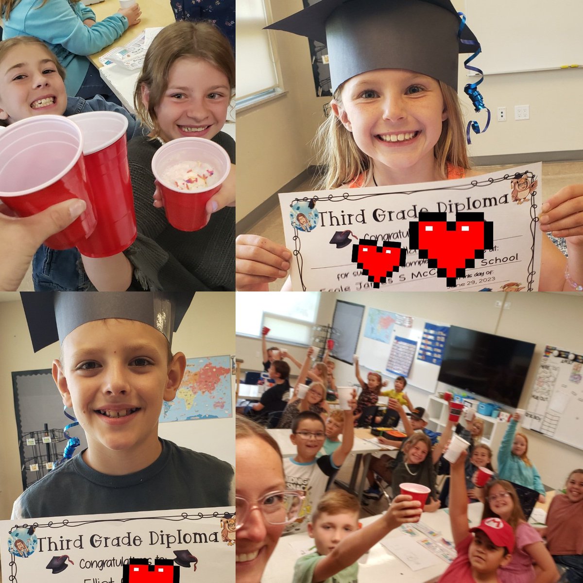 The Grade 3s celebrated their last day at <a href="/EJSMSchool/">Ecole J S McCormick</a>. Their request was a mini grad and jitter juice so we have no worries embracing the next part of our journey.