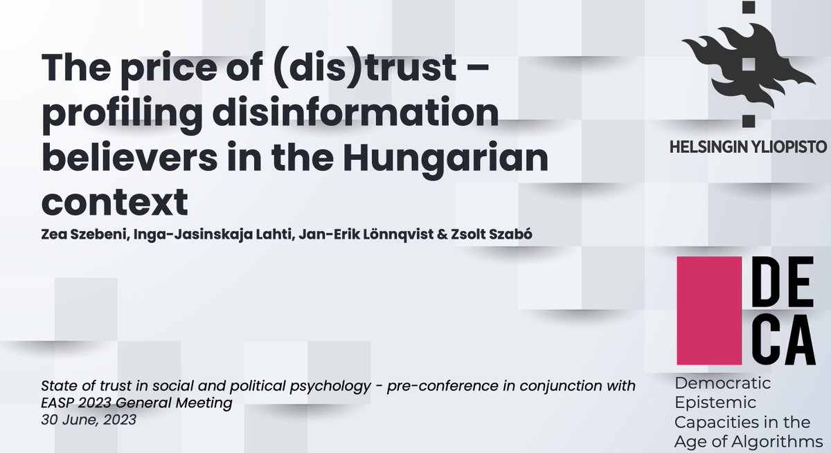 zeaszebeni (@zeaszebeni) on Twitter photo Kicking off #easp2023krk today with a preconference on "The State of Trust" in pol&socpsy. Big kudos to @GabiJB & <a href="/olivier_klein/">Olivier Klein (@olivierklein.bsky.social)</a> for putting together this insightful event. My presentation is below, but there's so much more to look forward to from all participants <a href="/easp2023krk/">easp2023krk</a> Kicking off #easp2023krk today with a preconference on "The State of Trust" in pol&socpsy. Big kudos to @GabiJB & <a href="/olivier_klein/">Olivier Klein (@olivierklein.bsky.social)</a> for putting together this insightful event. My presentation is below, but there's so much more to look forward to from all participants <a href="/easp2023krk/">easp2023krk</a>