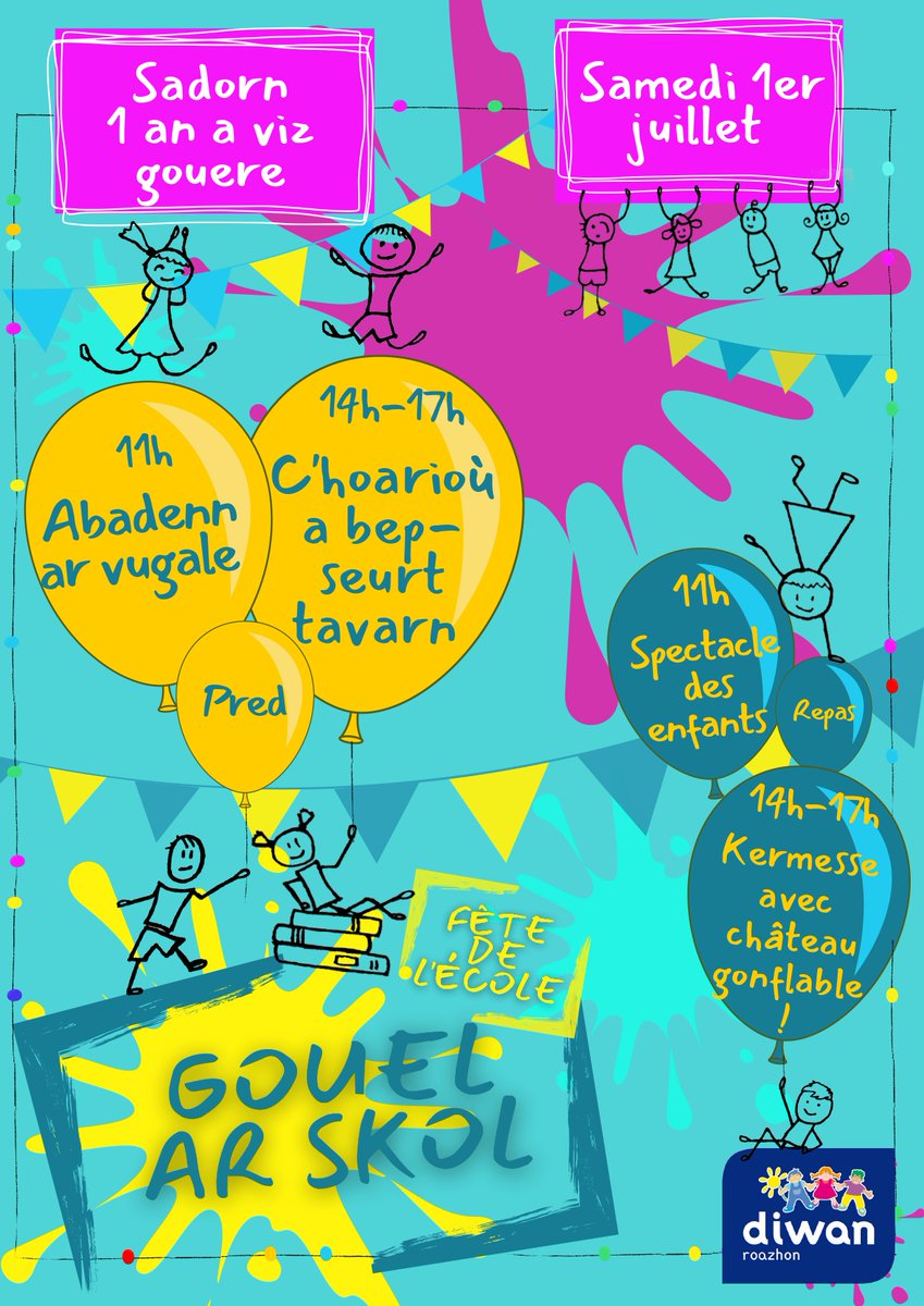 C'est l'occasion de s'amuser et mieux nous connaître... nous avons le plaisir de vous inviter à la kermesse de l'école, sur le site de Keryann, 11 rue de Flandre !