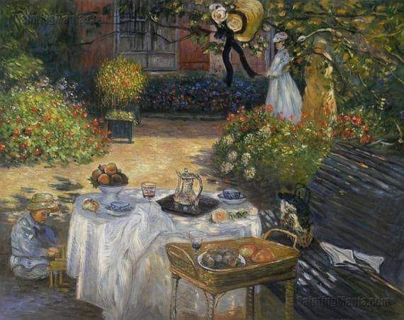 Breakfast by Claude Monet (1840-1926).