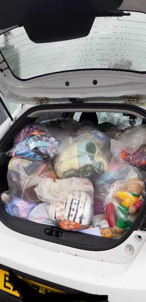susiLong2's tweet photo. Was an honour to deliver Blankets to all the wards at the Hospital today distributed a cage full then refilled cage for next time, thank you for all the kind comments very heartwarming keep up the great work Colchester Blanketeers, https://t.co/vRSFxpeZ5G