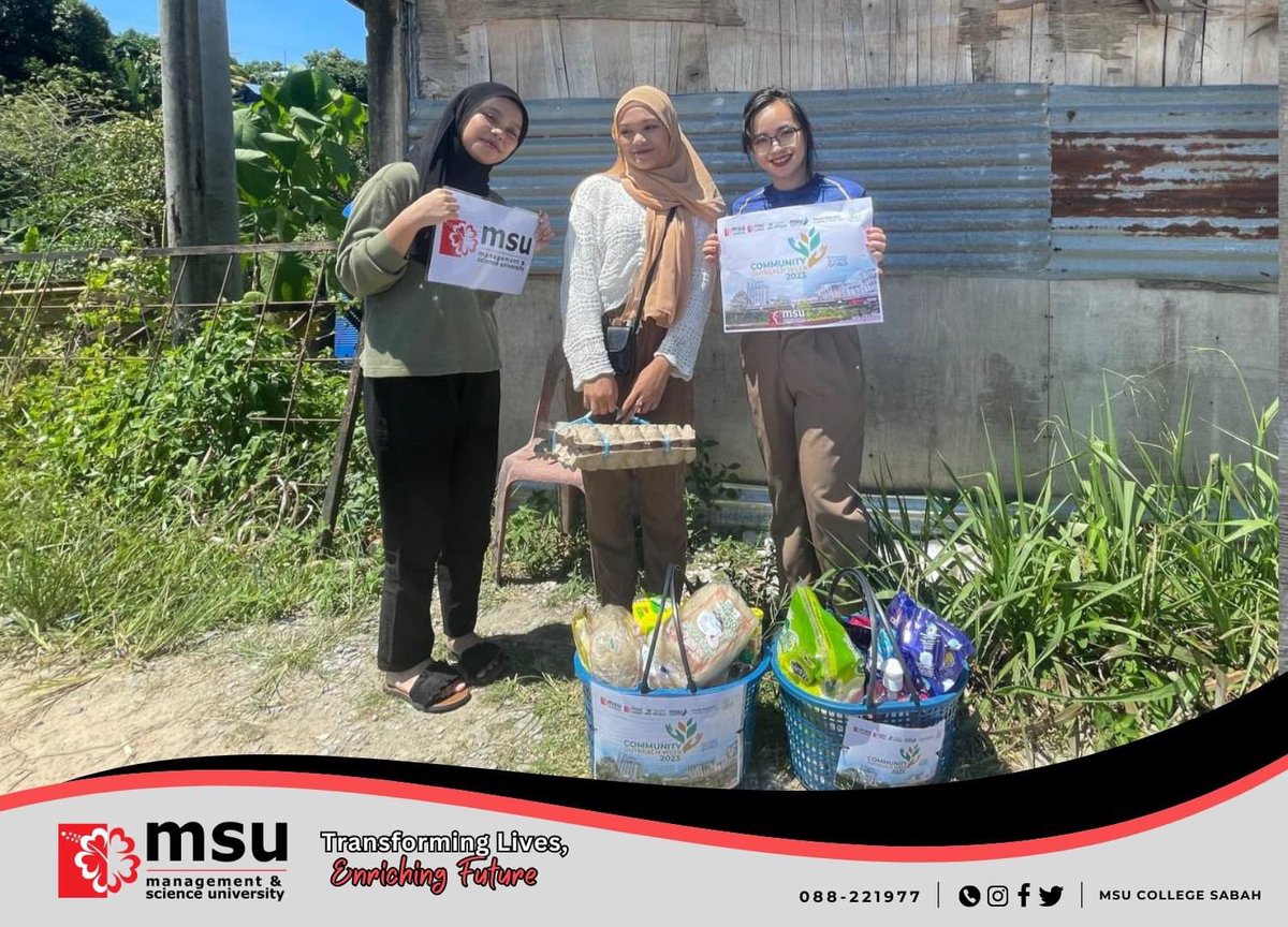 MSUCSabah's tweet photo. MSU Community OutReach Week (COW) 2023π«π
There were 30 recipients altogether. Hopefully a little help can ease the burden of the families involved.
#CommunityOutreachWeek
#GivingandGrateful
#msucollegesabah
#BeMSUrian https://t.co/kEcptS0iC4