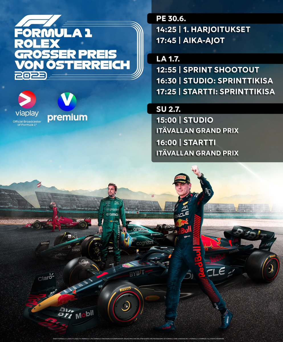 Itävallan GP-viikonloppu on täällä! 🏁🇦🇹

#ViaplayF1fi