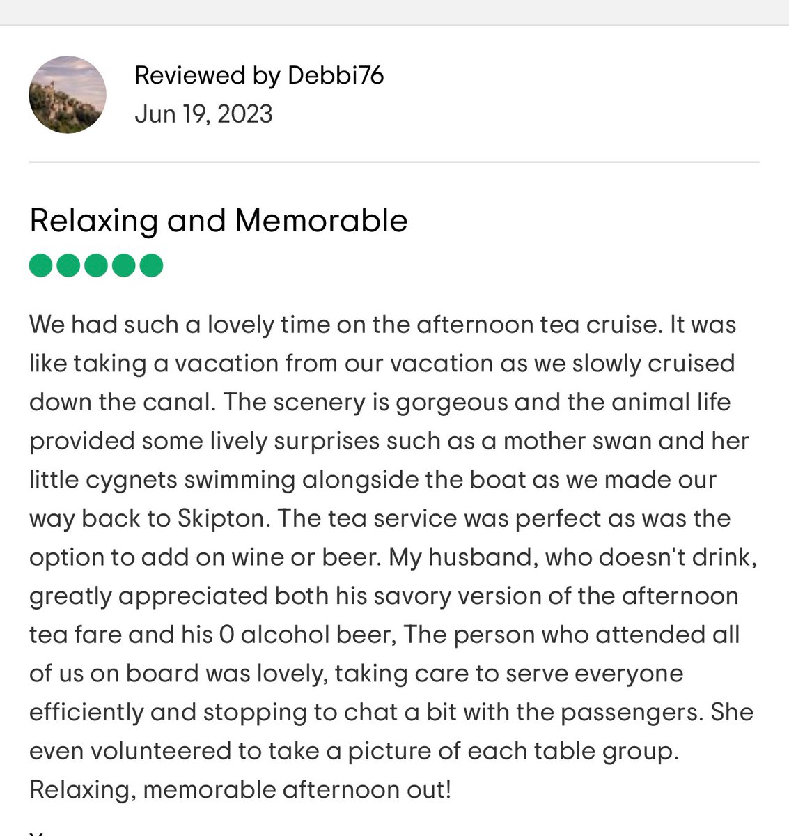 canaltrips's tweet photo. Feedback Friday: some lovely feedback so far this season about our new savoury afternoon tea option! https://t.co/DXLlgkFaxs