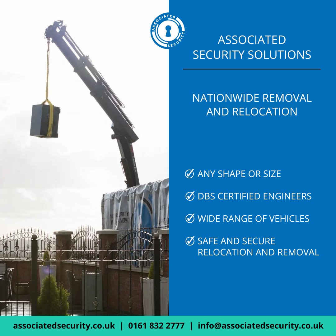 ASecOnline's tweet photo. π #Relocation / #removal / #disposal made safe and simple!
β¬ Contact us now to book your service and enjoy peace of mind knowing your safe is in good hands.
.
π - https://t.co/QITSqPZiXJ
π² - 0161 832 2777
.
.
#associatedsecurity #safes #fixerupper #security #home #business https://t.co/UILxpL9co7