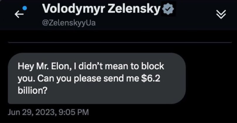 I’m not Joe, Mr. Zelensky.