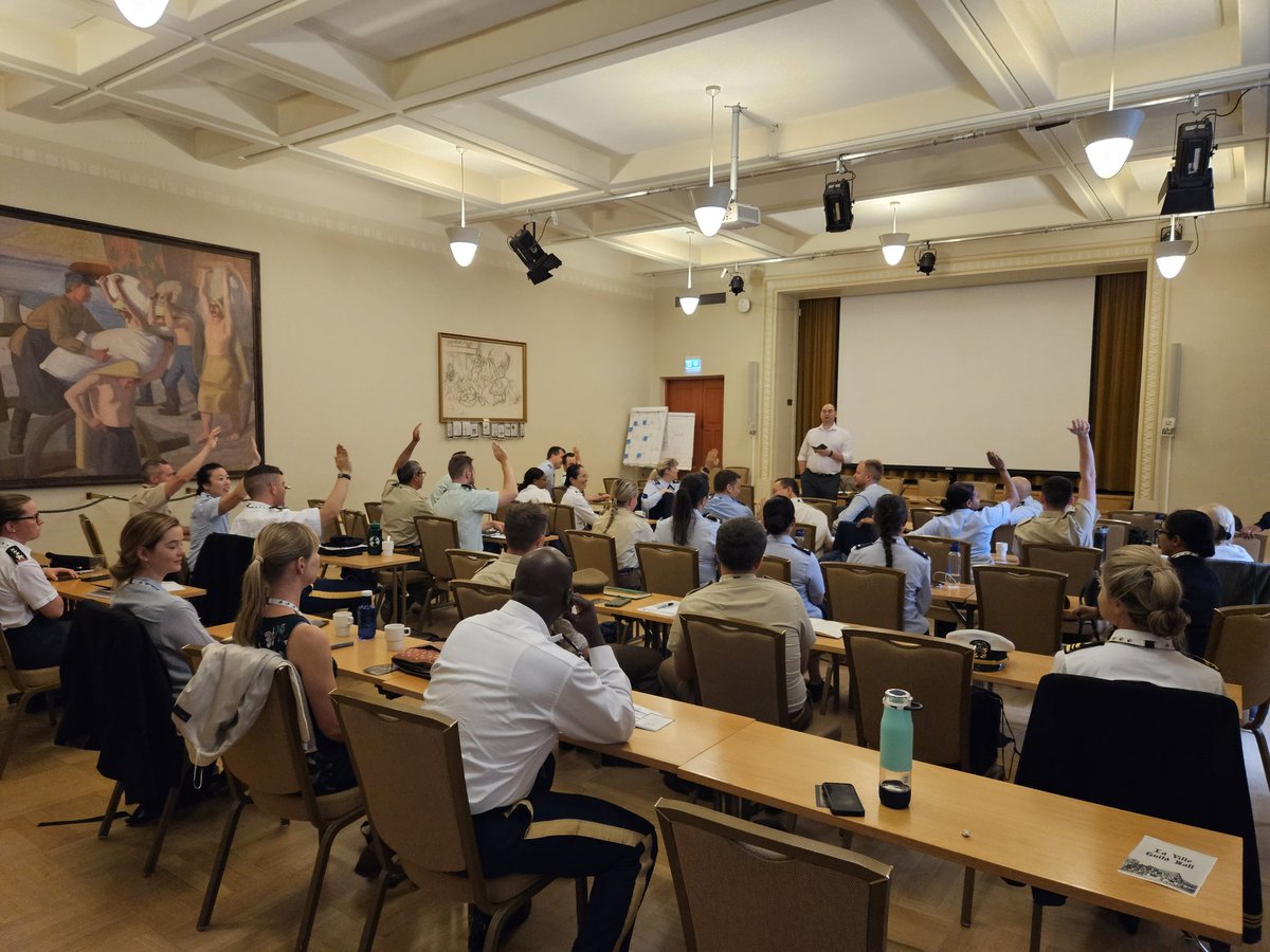 Led by Capt Paul Howarth, JMROW attendees played "Cultural Property". This learning game aims to challenge thought on ethics and diplomacy through role-playing in challenging cultural scenarios.