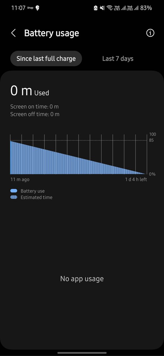 GauravGhule01's tweet photo. @SamsungIndia @SamsungMobile 
I have battery protection truned on so charged till 85%, whithin few minutes,  phone ideal on desk battery draining even if usage is 0, i have turned on power saving on , dark mode, not on mobile data, solid black wallpaper, AOD off.🥲is it only me? https://t.co/pZ5ArTSrX5