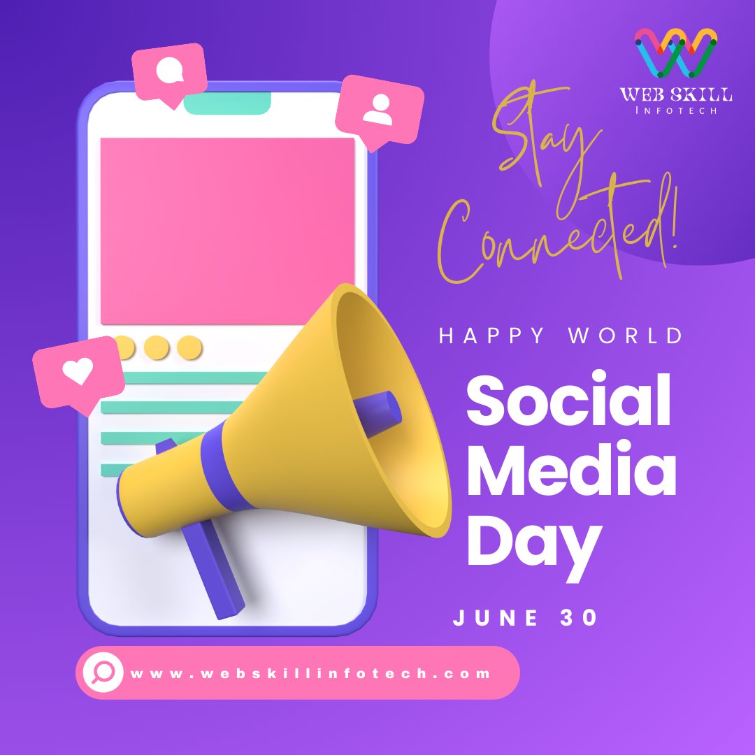 WebSkillIT's tweet photo. 𝙃𝙖𝙥𝙥𝙮 𝙎𝙤𝙘𝙞𝙖𝙡 𝙈𝙚𝙙𝙞𝙖 𝘿𝙖𝙮 𝙩𝙤 𝙖𝙡𝙡 𝙩𝙝𝙚 𝙞𝙣𝙘𝙧𝙚𝙙𝙞𝙗𝙡𝙚 𝙙𝙞𝙜𝙞𝙩𝙖𝙡 𝙚𝙣𝙩𝙝𝙪𝙨𝙞𝙖𝙨𝙩𝙨 𝙤𝙪𝙩 𝙩𝙝𝙚𝙧𝙚!😍
.
.
#SocialMediaDay #DigitalCommunity #PowerOfConnectivity #DigitalEmpowerment #InspireAndEngage #DigitalRevolution #webskillinfotech https://t.co/iMR9xkWkUj