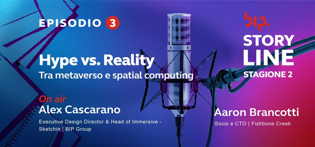 Qual è il futuro del metaverso e delle tecnologie immersive ? 

Ascolta ora la Puntata 3 di Storyline “Hype vs Reality: tra metaverso e spatial computing » 👉 open.spotify.com/episode/1eJ9ni…