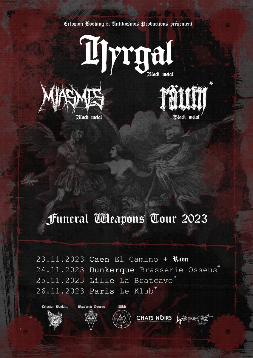 A few strikes has been added for November. 31/10-03/11-24/11-25/11-26/11. <a href="/Ladlo_prod/">Les Acteurs de l'Ombre Productions</a> #blackmetal #postblackmetal #belgianmetal #liege