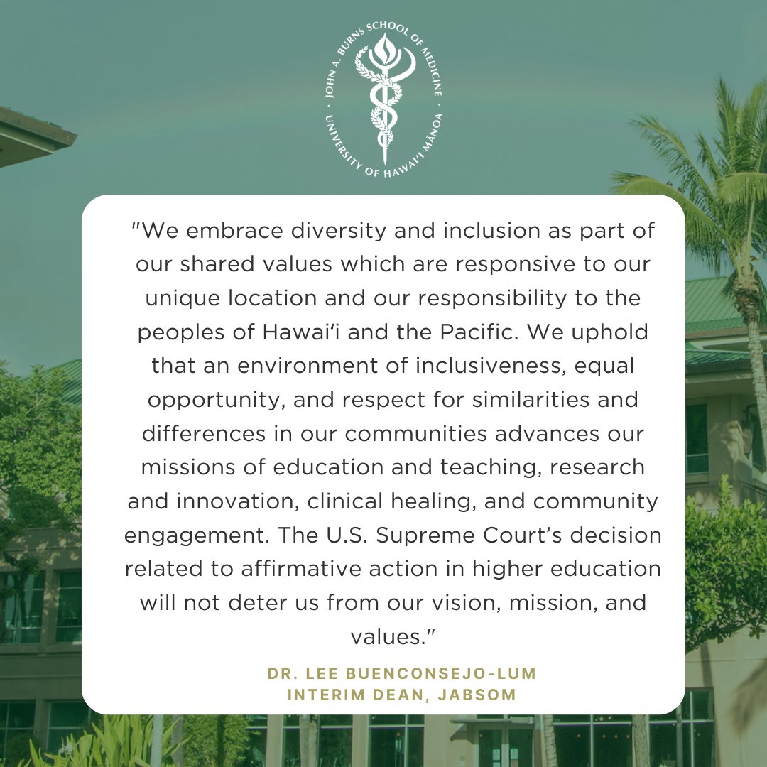 uhmedjabsom's tweet photo. Read JABSOM's full statement here: https://t.co/ZkI7cWI2yS https://t.co/hIDL9GwUH4