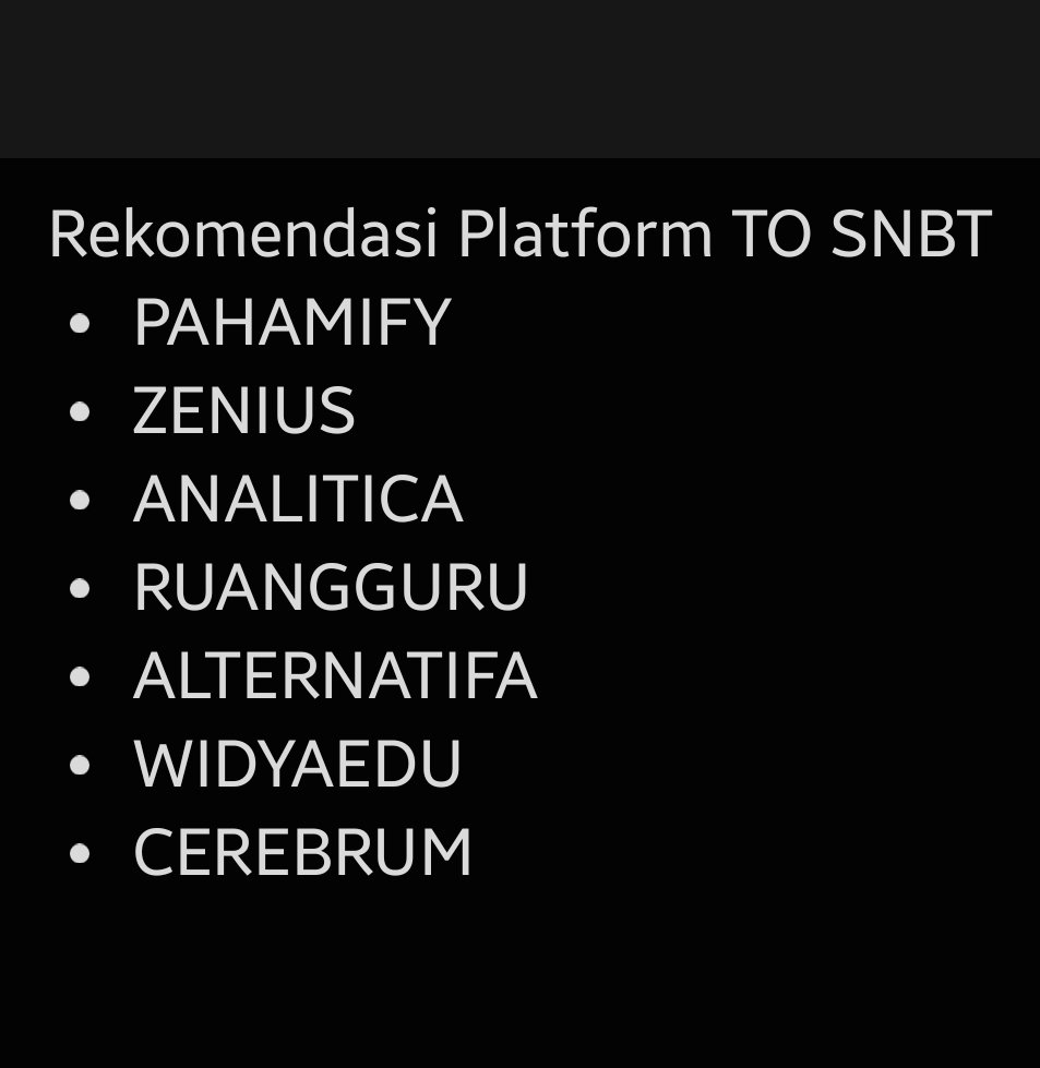 Kak ak baru naik kelas 12. Kira2 ini yg bagus yg mana ya buat TRYOUT SNBT gt + alasannya. Sch!
