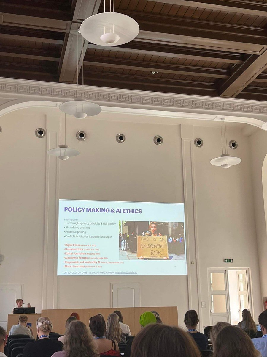 feherkat's tweet photo. It was a great honor to talk about our research as a keynote speaker on the first day of ECREA CEECOM 2023 BRNO. Thank you for the invitation, @Iveta Jansová and @Lenka W. Cisarova. Thanks to Jakub Nowak for the photo 🙃 #ECREA #CEECOM #Brno https://t.co/zdngDle5I2