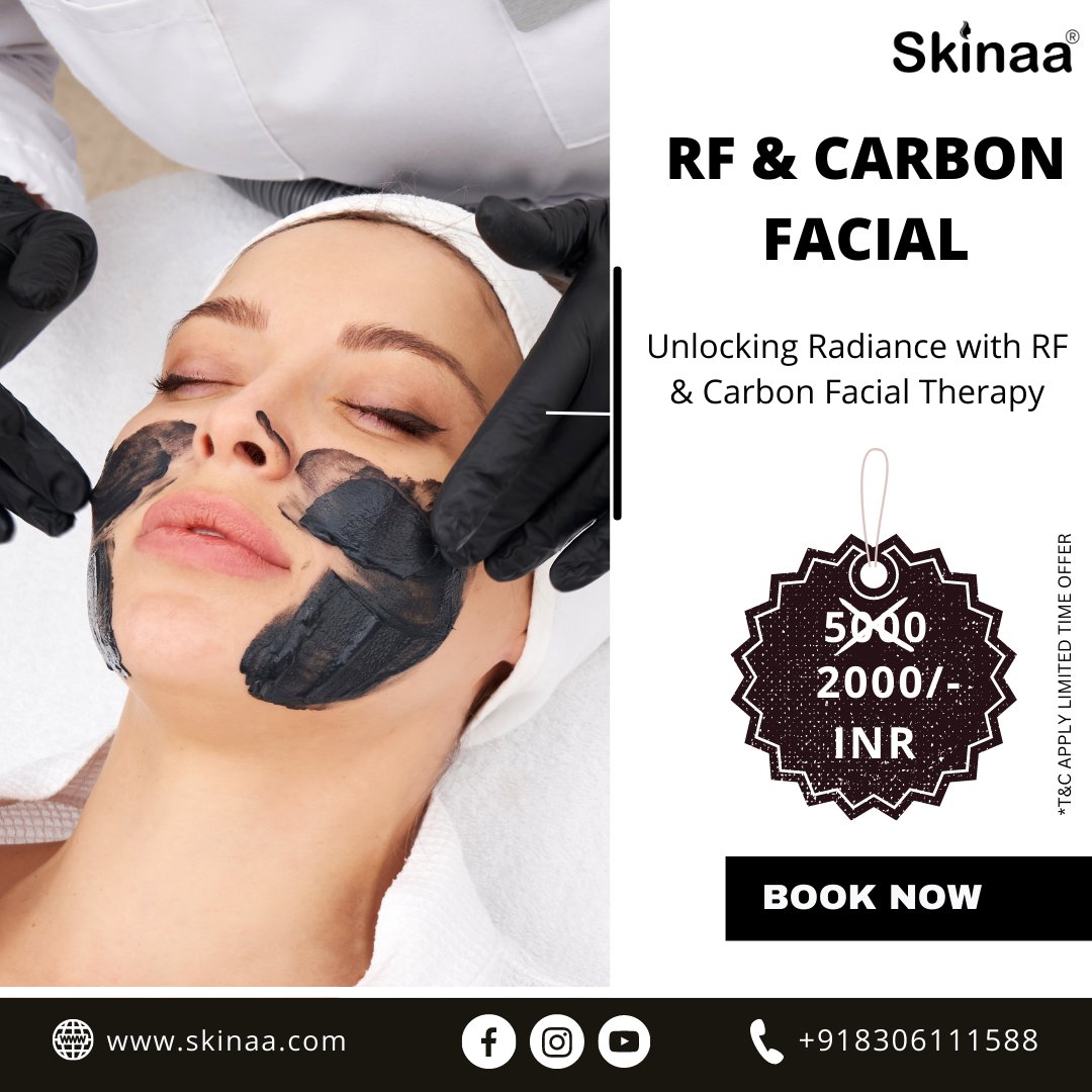 Revitalize your #skin with the ultimate #beauty  duo - RF & Carbon Facial! Say hello to a #radiant & #youthful glow that will leave you feeling refreshed & #rejuvenated #RFandCarbonFacial #SkincareGoals #GlowingSkin #skincare  #treatment
