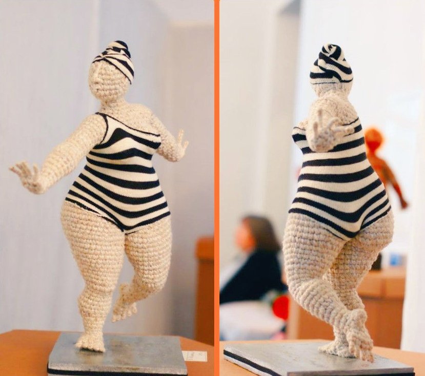 Crocheted /knitted figure by Yulia Ustinova #WomensArt #Summer