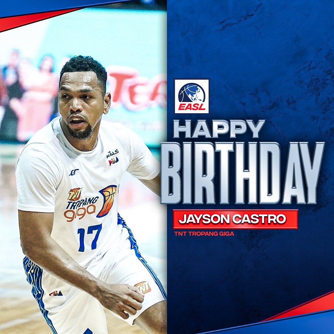 EASLofficial's tweet photo. Birthday buckets to @TNTTropangGIGA's The Blur — Jayson Castro 🥳🎂
#EASL #TNTTropangGIGA #JaysonCastro https://t.co/G1rYzvZVL1
