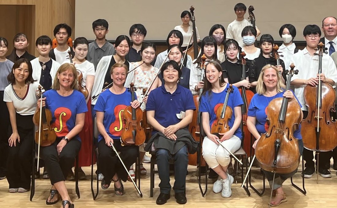 stringcredibles's tweet photo. What a treat to hear the amazing students of @tohomusic_pub Tokyo 🇯🇵 perform this morning. Great musicianship and facility 🥰👏 Thanks too to @yamakazu_takt & @stephenm68 for joining us! 🤩💥🎵🎶🎻 @msbroadhedgar @bryonymorrison @LawCheryl @BirmCons https://t.co/qmKLd8E5rE