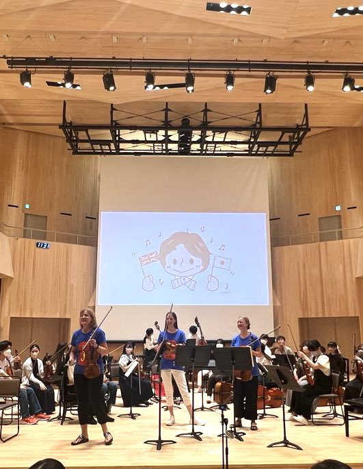 stringcredibles's tweet photo. What a treat to hear the amazing students of @tohomusic_pub Tokyo 🇯🇵 perform this morning. Great musicianship and facility 🥰👏 Thanks too to @yamakazu_takt & @stephenm68 for joining us! 🤩💥🎵🎶🎻 @msbroadhedgar @bryonymorrison @LawCheryl @BirmCons https://t.co/qmKLd8E5rE