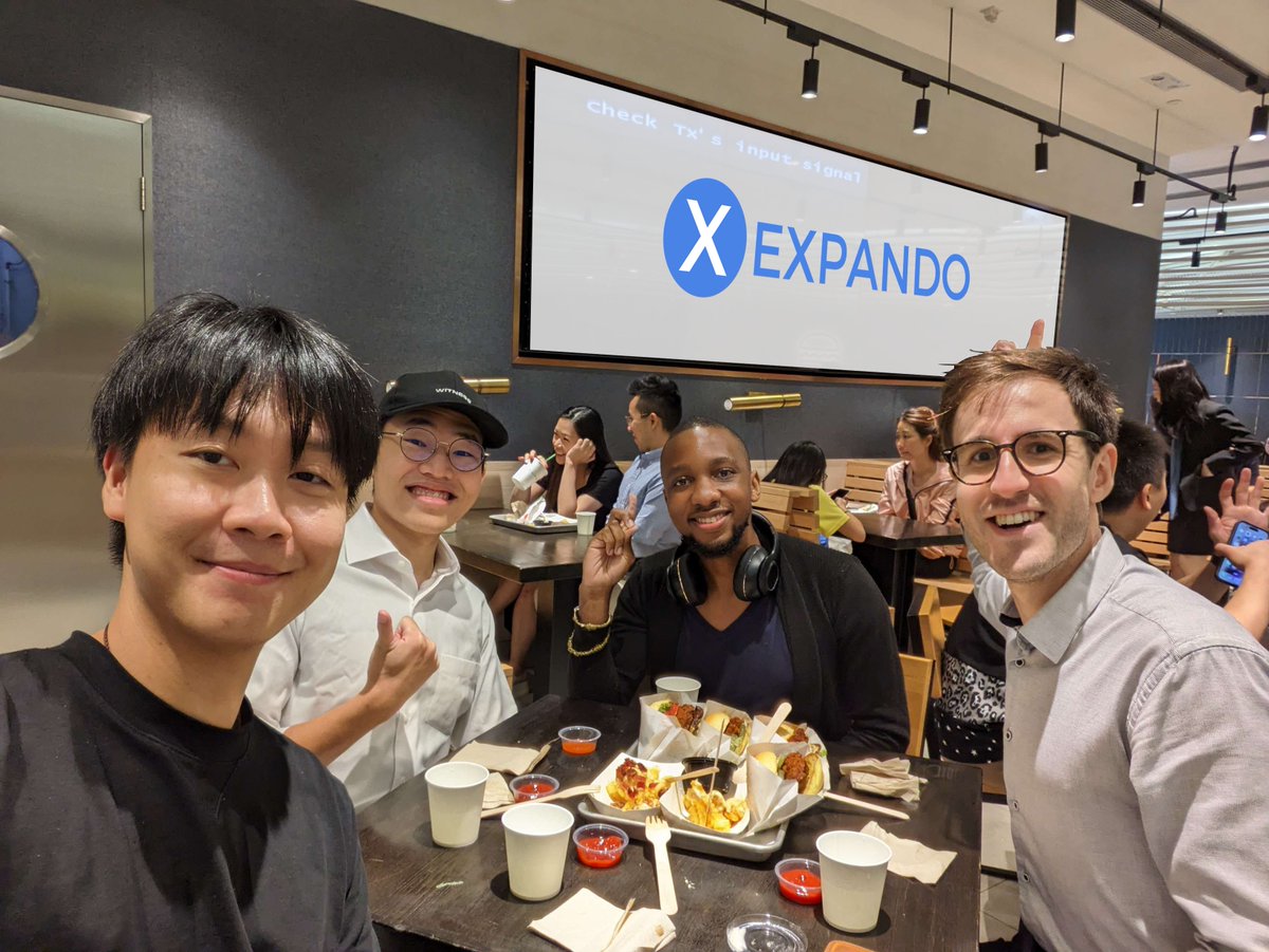 expando_ai's tweet photo. June was a pretty hectic month for our company! 

New joiners, New clients, brand new website, time to catch a short break at Shake Shack. 

And look what popped up on the big screen! 😱

#expando #startuplife #shakeshack https://t.co/tx3XmADQUK
