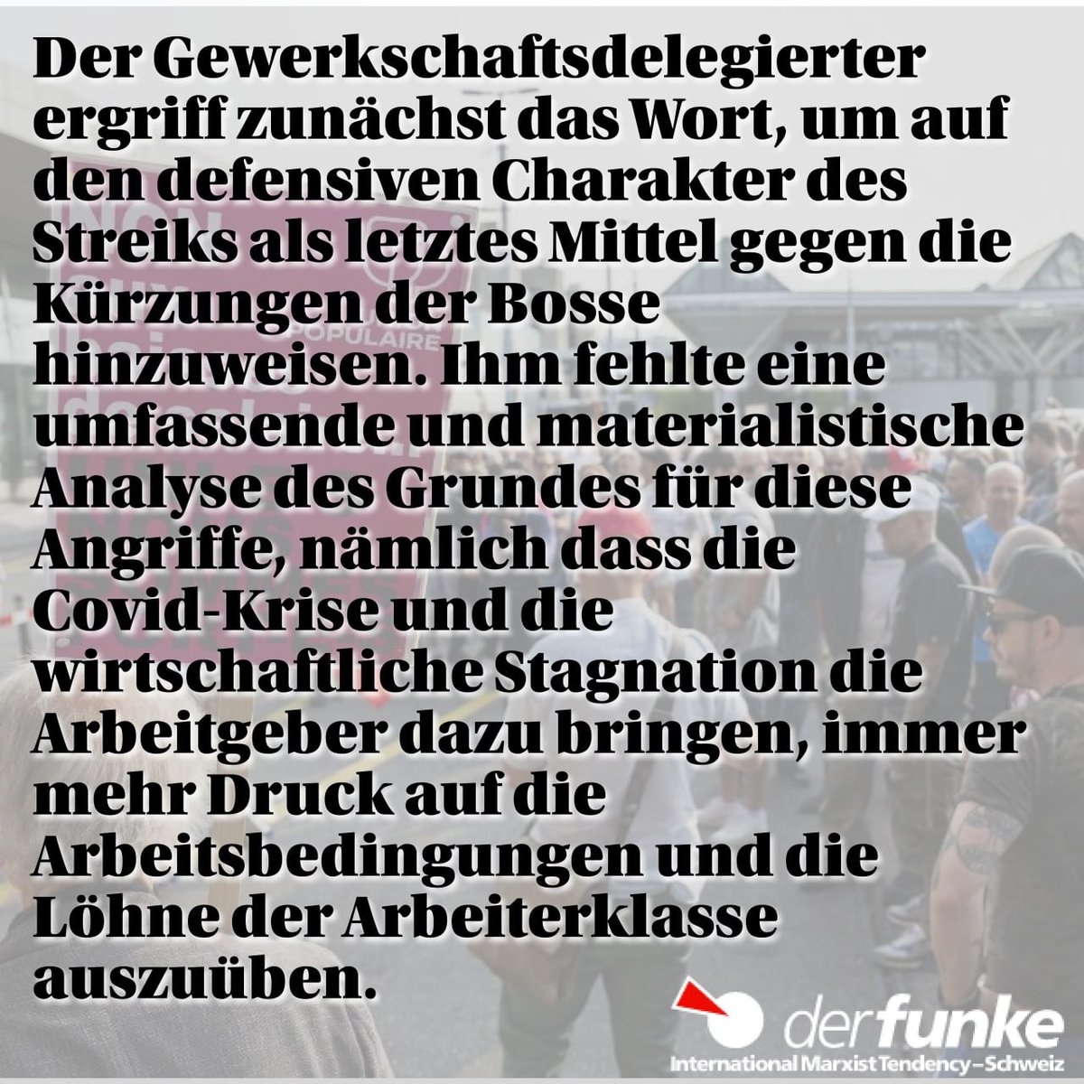 kommunismus_ch's tweet photo. Streikbeschluss am Genfer Flughafen! Bericht von den Genfer Genossen vom Donnerstag Morgen.
 ++Mehr auf Instagram und Facebook++

#grève #genéve #streik #klassenkampf #genf #ssp #vpod #sparmassnahmen #inflation https://t.co/OfRQstSIjE