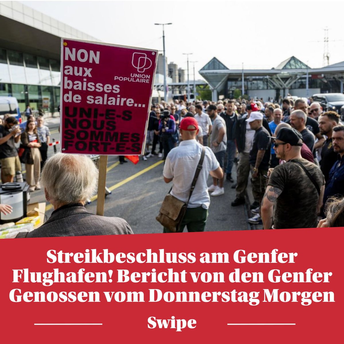 kommunismus_ch's tweet photo. Streikbeschluss am Genfer Flughafen! Bericht von den Genfer Genossen vom Donnerstag Morgen.
 ++Mehr auf Instagram und Facebook++

#grève #genéve #streik #klassenkampf #genf #ssp #vpod #sparmassnahmen #inflation https://t.co/OfRQstSIjE