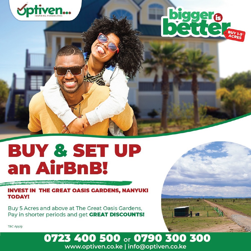 _CrazyNairobian's tweet photo. - Nanyukiβs Thriving Economy:
Finally, the presence of 3 army bases, most liquid and money flowing Nanyuki town, thousands of tourists visiting this town, excellent weather, amazing views makes The Great Oasis Gardens is the best project in Nanyuki.
#OGPriceChange https://t.co/zSWMJWFS8a