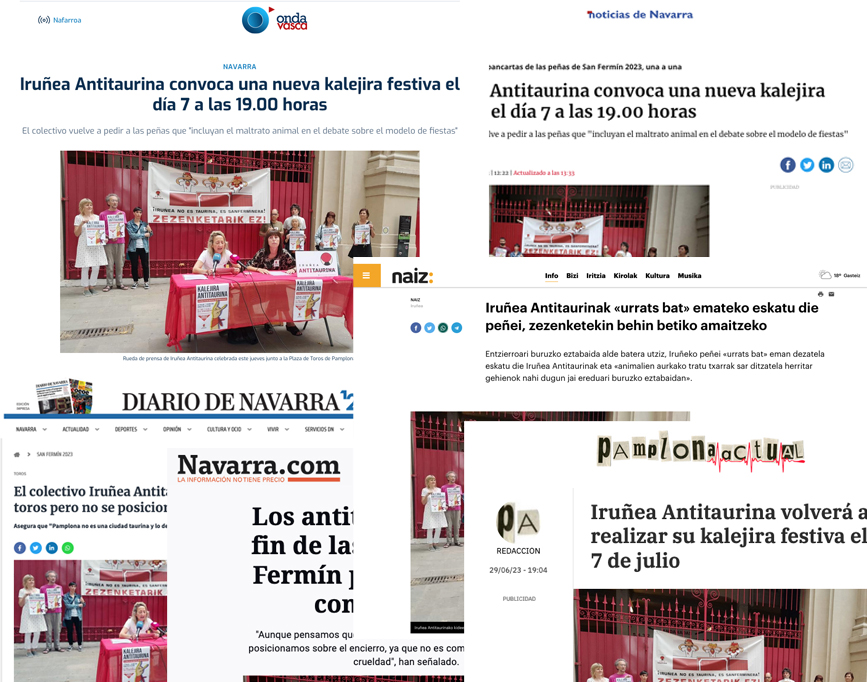 zezenakbizirik's tweet photo. “No se puede dar la espalda, ni obviar, ni banalizar el espectáculo de TORoTURA que sucede en la plaza solo por diversión. La sociedad cambia y, en consecuencia, las fiestas cambian”.
Zezenketarik ez!
¡Iruñea no es taurina, es sanferminera! https://t.co/SNfJc2ajKD