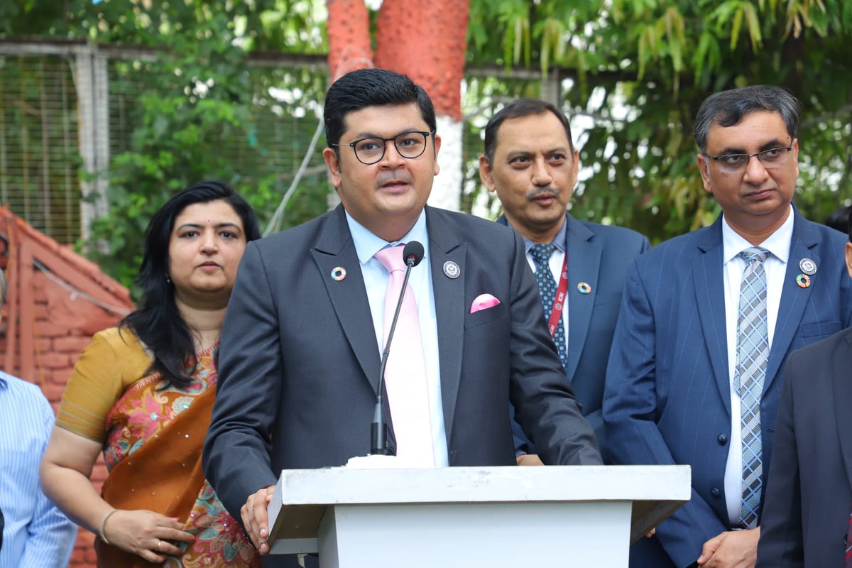 theicai's tweet image. CA. Aniket S. Talati, President-ICAI, CA. Ranjeet K. Agarwal, Vice President-ICAI, ICAI CCMs &amp;amp; Secretary-ICAI at the Official Unveiling of the Special Logo to commemorate the Start of its glorious 75th Year Celebrations on eve of #CADay2023 at ICAI HQ, New Delhi 
#ICAIat75