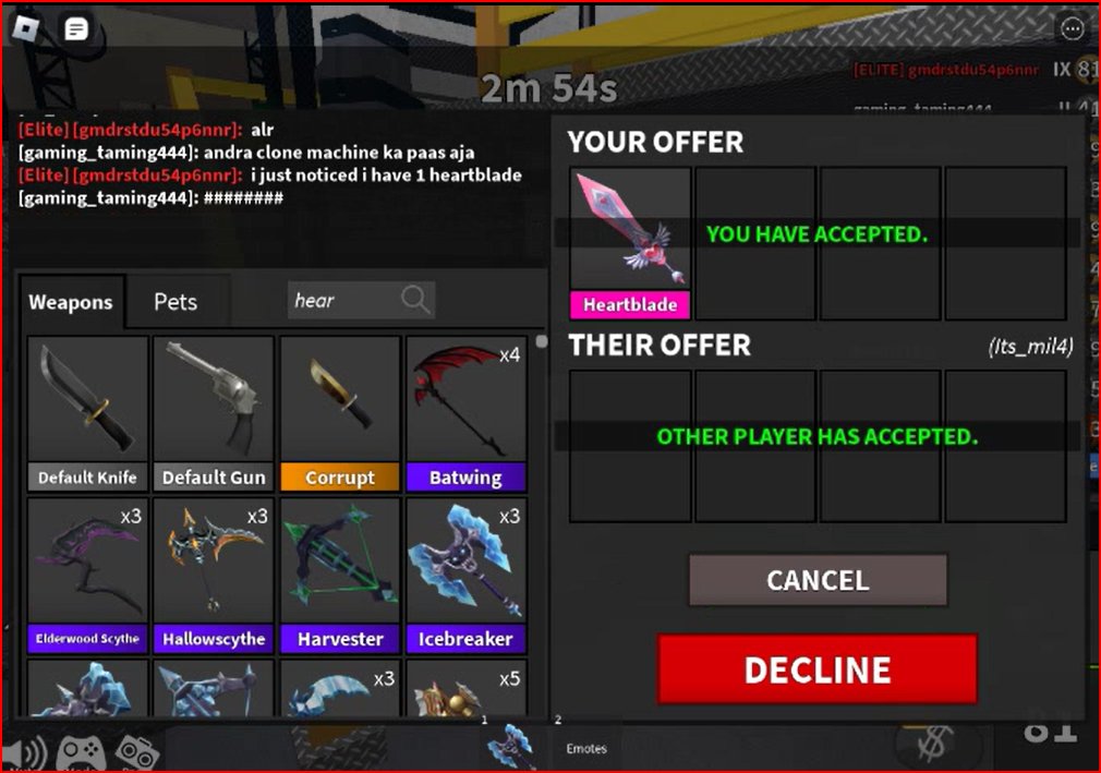 AsmitBundela's tweet photo. sold heartblade for 60 rbx https://t.co/r4w06wh4Hg