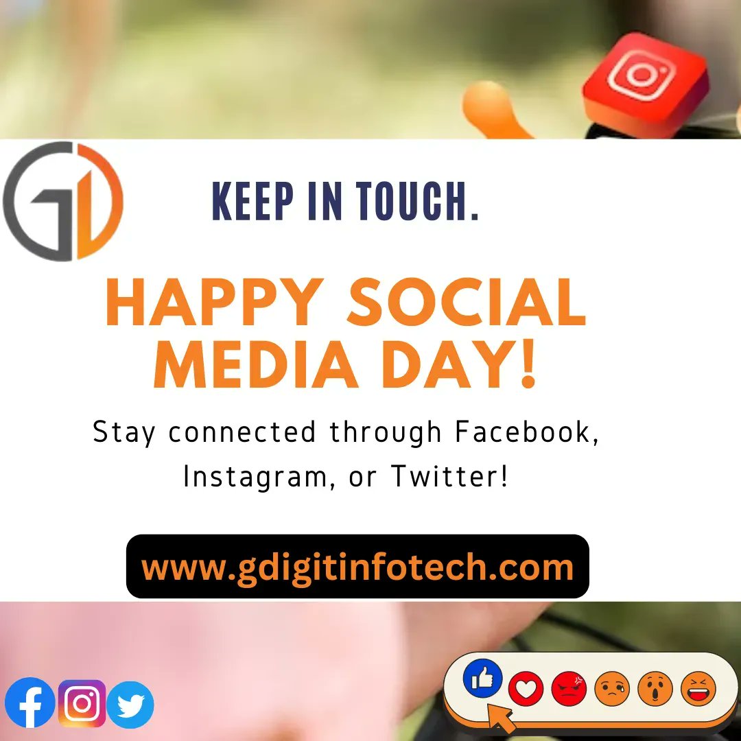 🌐✨ Celebrating the Magic of #SocialMediaDay! 🎉📱💻
#ConnectAndInspire 🤝🌟 #DigitalRevolution 🚀💻 #OnlineCommunity 🌍👥 #SocialMediaLove ❤️📲 #SpreadPositivity ✨🌈 #VirtualCelebration 🎉💻 #EmbraceTheDigitalAge 💻🌟 #GlobalConnection 🌐🌍 #InspireThrought #gdigitinfotech