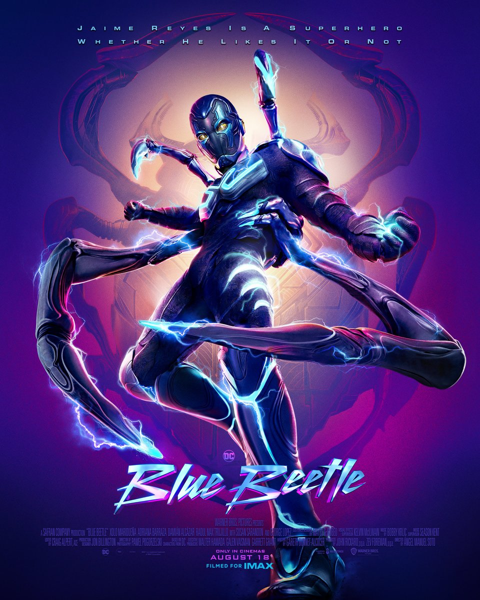 Suit up... check out this poster for #BlueBeetle. Flying into Cinemas August 18.
