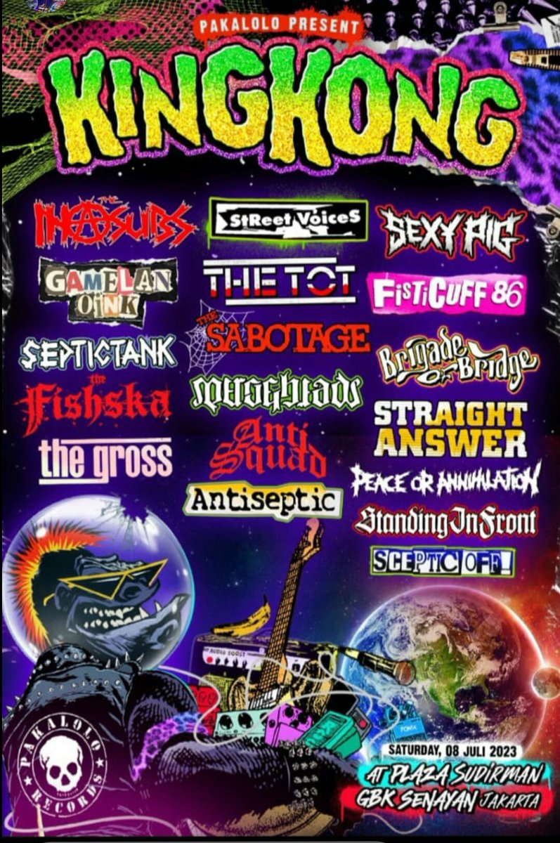 Big punk festival di Jakarta yang wajib disambangi:

Street-Punk, Oi! / Skinhead, Ska-Punk, Street-Hardcore.

"Kingkong", persembahan Pakalolo Records.

Di areal sekitaran GBK, awal Juli besok.

Band2x oldschool semua neh yg maen 🔥