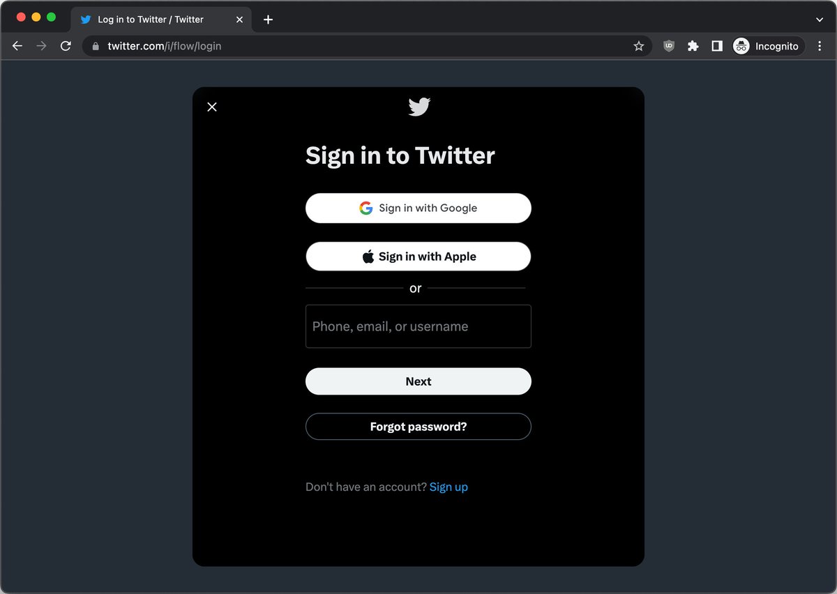 theo's tweet image. BREAKING: Twitter now BLOCKS ALL ACCESS FROM SIGNED OUT USERS