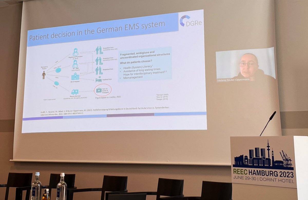 WilBroughton's tweet photo. @MROpperm presenting research informed challenges in German 🇩🇪 emergency care system - lots of parallels with other systems! #REEC @dgre https://t.co/EqSCLAiP2F