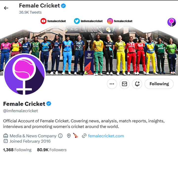 Shoutout to the Social Media Warriors of Women's Cricket, @womenscriczone and @imfemalecricket 👏

Follow them. Follow Women's Cricket.

#WorldSocialMediaDay #UPWarriorzUttarDega