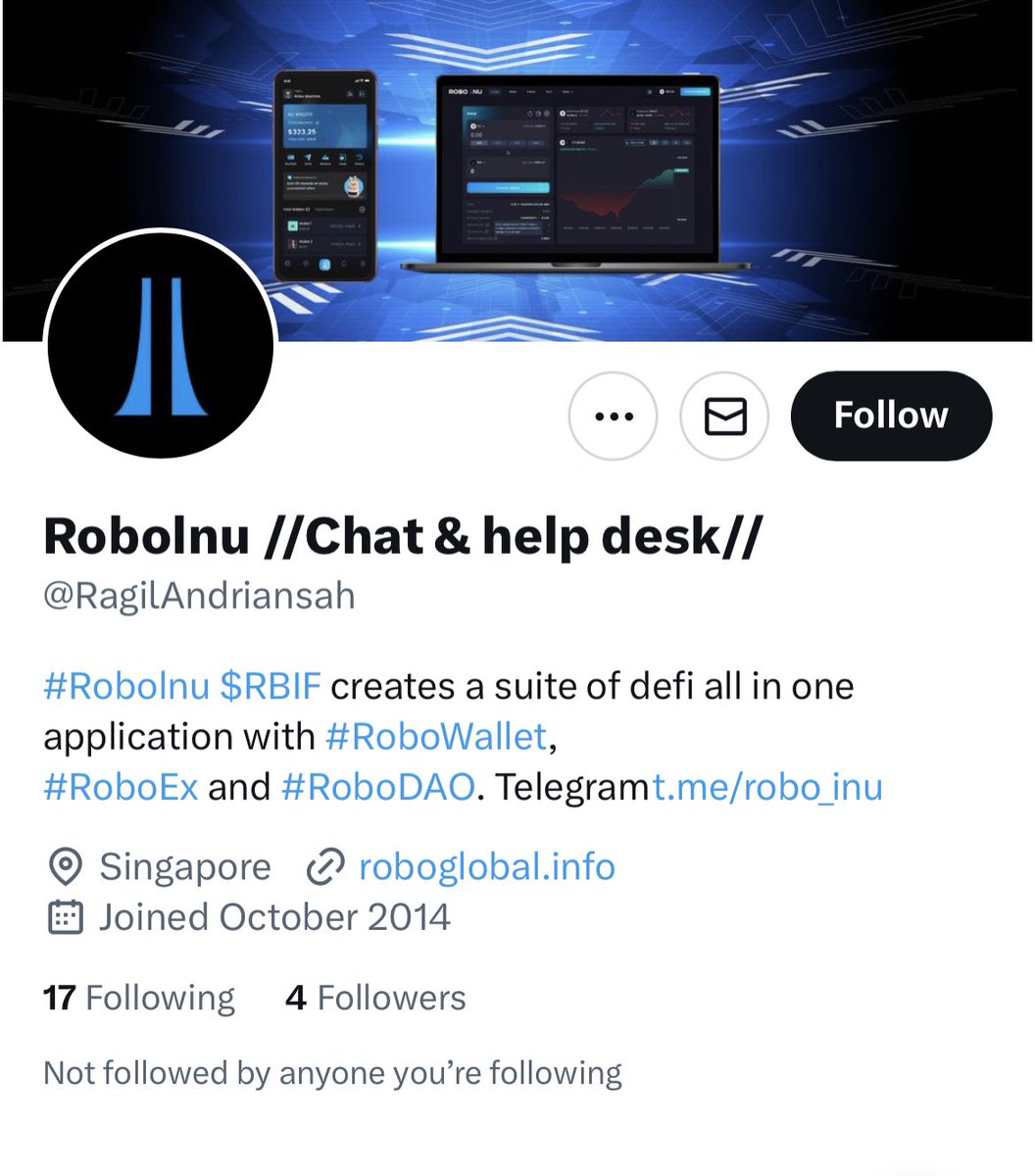 #RBIF_Robo_Cop SCAM ALERT🚨 

@RagilAndriansah is not affiliated with 
@RGI_info’s #RoboInu‼️ 

If a #RoboWarrior has questions,
wait for a response from DEV team or a WELL KNOWN #RoboFamily member!

ex. @tadejplemelj @Terry_Crypto68 @redpillgoku or @RBIF_USA

#Crypto #SCAM $RBIF