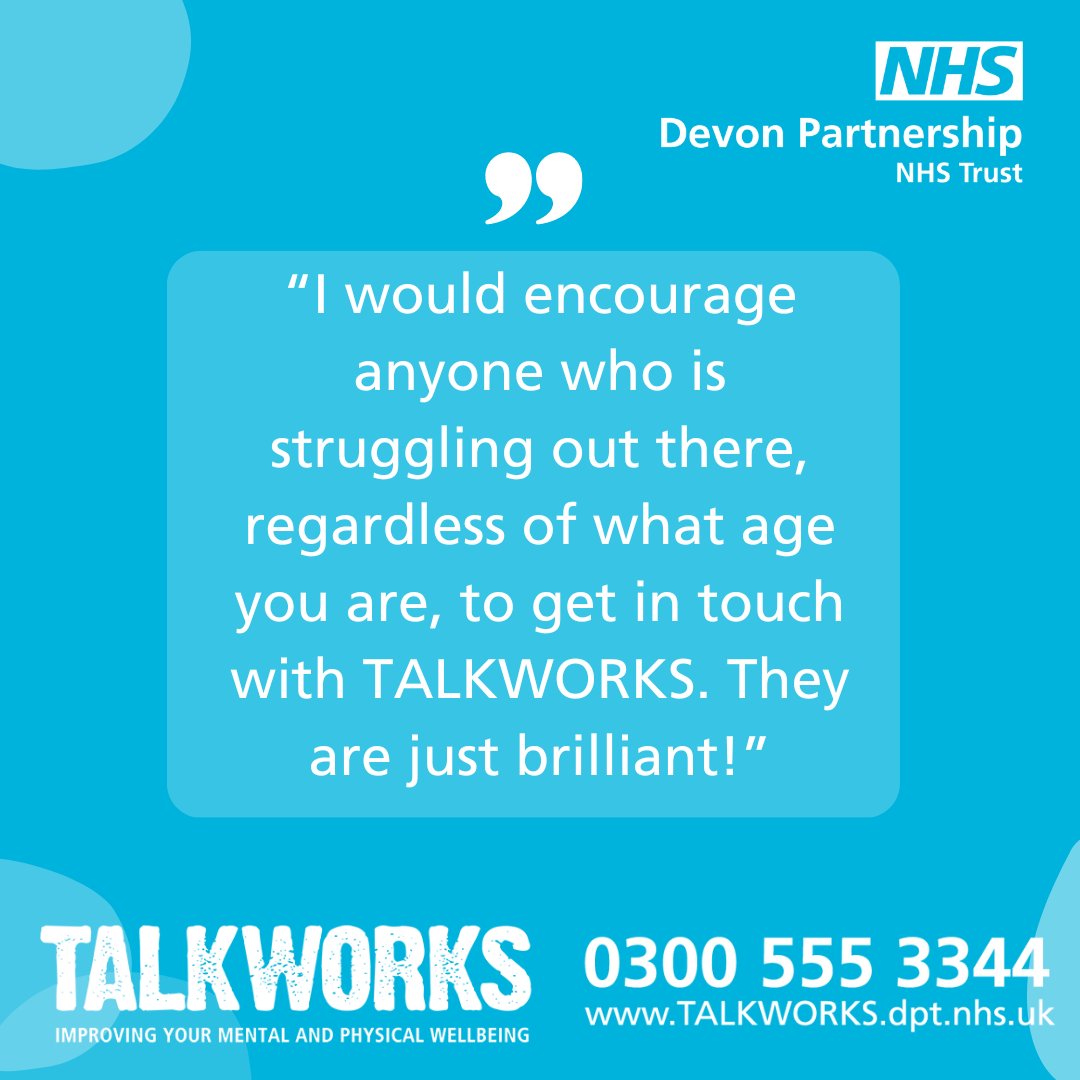 TALKWORKS helps adults of all ages across Devon. 
Kat contacted us when she was suffering from insomnia and having intense nightmares. She worked through her difficulties with support from one of our therapists: orlo.uk/CIIab #FeedbackFriday